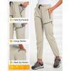 imagebaleaf Womens Hiking Pants Quick Dry Lightweight Water Resistant Elastic Waist Cargo Pants for All Seasons27suntan