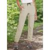 imagebaleaf Womens Hiking Pants Quick Dry Lightweight Water Resistant Elastic Waist Cargo Pants for All Seasons27suntan