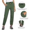 imagebaleaf Womens Hiking Pants Quick Dry Lightweight Water Resistant Elastic Waist Cargo Pants for All Seasons31army Green