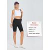 imagebaleaf Womens Knee Length Cotton Capri Leggings with Pockets High Waisted Casual Summer Yoga Workout Exercise PantsBlack