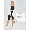 imagebaleaf Womens Knee Length Cotton Capri Leggings with Pockets High Waisted Casual Summer Yoga Workout Exercise PantsBlack