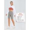 imagebaleaf Womens Knee Length Cotton Capri Leggings with Pockets High Waisted Casual Summer Yoga Workout Exercise PantsFrost Gray