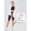 imagebaleaf Womens Knee Length Cotton Capri Leggings with Pockets High Waisted Casual Summer Yoga Workout Exercise PantsWine Red