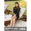 imagebaleaf Womens Sun Protection Swim Cover Up Dress with Pockets 34 Sleeve UPF 50 Tunic Beach Coverups Dress 2024Solidblack