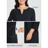 imagebaleaf Womens Sun Protection Swim Cover Up Dress with Pockets 34 Sleeve UPF 50 Tunic Beach Coverups Dress 2024Solidblack