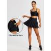 imagebaleaf Womens Tennis Skirts High Waisted Tummy Control Pleated Athletic Golf Skorts Skirts for Running with 2 PocketsBlack