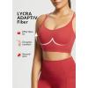 imagebaleaf everleaf Womens Sports Bra Longline Molded Cup Yoga Bra Thin Strap Low Impact Workout Crop Tank TopsLava Falls