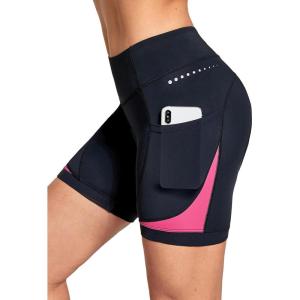 imagebaleaf 4D Padded Bike Shorts Women Cycling Underwear Gel Padding PocketsPink