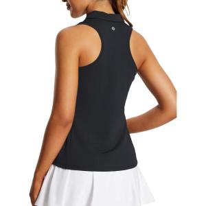 imagebaleaf Womens Golf Shirts Tank Tops Sleeveless Tennis Polo Racerback with Collar Athletic Tanks Quick DryRacerbackblack