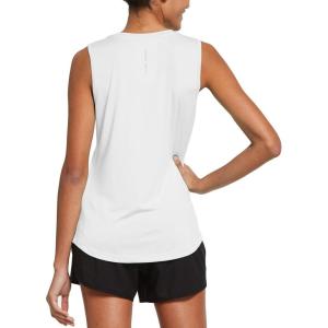 imagebaleaf Workout Tank Tops for Women Sleeveless Running Athletic Loose Fit Yoga Tops Active Shirts Sports Gym ExerciseWhite