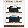 imageBALEAF Belt Bag Women Fanny Packs Crossbody Fashion Waist Pack Water Resistant Adjustable Strap 2L Dark GreyBlack