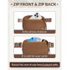 imageBALEAF Belt Bag Women Fanny Packs Crossbody Fashion Waist Pack Water Resistant Adjustable Strap 2L Dark GreyBrown