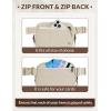 imageBALEAF Belt Bag Women Fanny Packs Crossbody Fashion Waist Pack Water Resistant Adjustable Strap 2L Dark GreyWhite