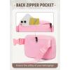 imageBALEAF Fanny Pack for Women Belt Bag Water Resistant Fashion Crossbody Waist Packs Adjustable Strap Black 1LPink 2L