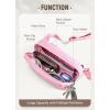 imageBALEAF Fanny Pack for Women Belt Bag Water Resistant Fashion Crossbody Waist Packs Adjustable Strap Black 1LPink 2L