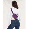 imageBALEAF Fanny Pack for Women Belt Bag Water Resistant Fashion Crossbody Waist Packs Adjustable Strap Black 1LPurple 1L