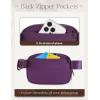 imageBALEAF Fanny Pack for Women Belt Bag Water Resistant Fashion Crossbody Waist Packs Adjustable Strap Black 1LPurple 1L