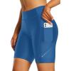 imageBALEAF Womens 4D Padded Bike Shorts Cycling Underwear with Pockets UPF50Blueairide