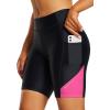 imageBALEAF Womens 4D Padded Bike Shorts Cycling Underwear with Pockets UPF50Pinkairide