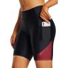 imageBALEAF Womens 4D Padded Bike Shorts Cycling Underwear with Pockets UPF50Redairide