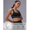 imagebaleaf Freeleaf Broadway Womens High Impact Sports Bra Wirefree Padded Spaghetti Strap Dance Yoga Workout BraBlack