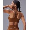 imagebaleaf Freeleaf Broadway Womens High Impact Sports Bra Wirefree Padded Spaghetti Strap Dance Yoga Workout BraBrown