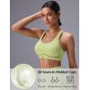imagebaleaf Freeleaf Broadway Womens High Impact Sports Bra Wirefree Padded Spaghetti Strap Dance Yoga Workout BraLight Green