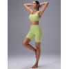 imagebaleaf Freeleaf Broadway Womens High Impact Sports Bra Wirefree Padded Spaghetti Strap Dance Yoga Workout BraLight Green