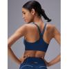 imagebaleaf Freeleaf Broadway Womens High Impact Sports Bra Wirefree Padded Spaghetti Strap Dance Yoga Workout BraNavy Blue