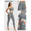 imagebaleaf Freeleaf Womens 78 Yoga Leggings with Pockets High Waisted 27quot Workout Lounge Leggings Cozy Soft Athletic PantsDark Gray
