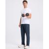 imagebaleaf Mens Athletic Pants with Zipper Pockets Lightweight Quick Dry Tapered Sweatpants for Track Workout Running JoggingNavy Blue