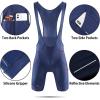 imagebaleaf Mens Cycling Bib Shorts 4D Padded Road Bike Cycling Bibs Biking Bicycle Shorts Gel Pockets UPF50Ablue