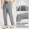 imagebaleaf Mens Hiking Pants Quick Dry Water Resistant Lightweight Elastic Waist Outdoor Cargo Sweatpants with Zip PocketsFrost Gray