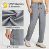 imagebaleaf Mens Hiking Pants Quick Dry Water Resistant Lightweight Elastic Waist Outdoor Cargo Sweatpants with Zip PocketsFrost Gray