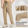 imagebaleaf Mens Hiking Pants Quick Dry Water Resistant Lightweight Elastic Waist Outdoor Cargo Sweatpants with Zip PocketsTannin