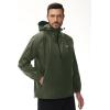 imagebaleaf Mens Light Running Hiking Rain Jacket Waterproof with Hood Windbreaker Pullover Coats Hoodie PackableArmy Green