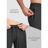 imagebaleaf Mens Running Pants Elastic Waist Lightweight Jogging Stretch Golf Workout Pants with Zipper PocketsBlack