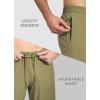 imagebaleaf Mens Running Pants Elastic Waist Lightweight Jogging Stretch Golf Workout Pants with Zipper PocketsDark Green