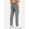 imagebaleaf Mens Running Pants Elastic Waist Lightweight Jogging Stretch Golf Workout Pants with Zipper PocketsGray
