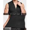 imagebaleaf Mens Sleeveless Cycling Jersey Road Bike Shirt Bicycle Biking Tank Tops Full Zip Pockets SPF UPF50Black