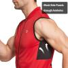 imagebaleaf Mens Sleeveless Cycling Jersey Road Bike Shirt Bicycle Biking Tank Tops Full Zip Pockets SPF UPF50Red