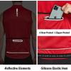 imagebaleaf Mens Sleeveless Cycling Jersey Road Bike Shirt Bicycle Biking Tank Tops Full Zip Pockets SPF UPF50Red