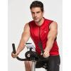 imagebaleaf Mens Sleeveless Cycling Jersey Road Bike Shirt Bicycle Biking Tank Tops Full Zip Pockets SPF UPF50Red