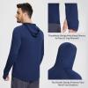 imagebaleaf Mens Sun Protection Hoodie Shirt UPF 50 Long Sleeve UV SPF TShirts Rash Guard Fishing Swimming LightweightStyle 1deep Blue