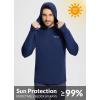 imagebaleaf Mens Sun Protection Hoodie Shirt UPF 50 Long Sleeve UV SPF TShirts Rash Guard Fishing Swimming LightweightStyle 1deep Blue