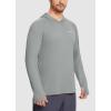 imagebaleaf Mens Sun Protection Hoodie Shirt UPF 50 Long Sleeve UV SPF TShirts Rash Guard Fishing Swimming LightweightStyle 1gray