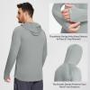 imagebaleaf Mens Sun Protection Hoodie Shirt UPF 50 Long Sleeve UV SPF TShirts Rash Guard Fishing Swimming LightweightStyle 1gray