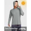 imagebaleaf Mens Sun Protection Hoodie Shirt UPF 50 Long Sleeve UV SPF TShirts Rash Guard Fishing Swimming LightweightStyle 1gray