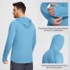 imagebaleaf Mens Sun Protection Hoodie Shirt UPF 50 Long Sleeve UV SPF TShirts Rash Guard Fishing Swimming LightweightStyle 1malibu Blue