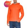 imagebaleaf Mens Sun Protection Hoodie Shirt UPF 50 Long Sleeve UV SPF TShirts Rash Guard Fishing Swimming LightweightStyle 1vermillion Orange